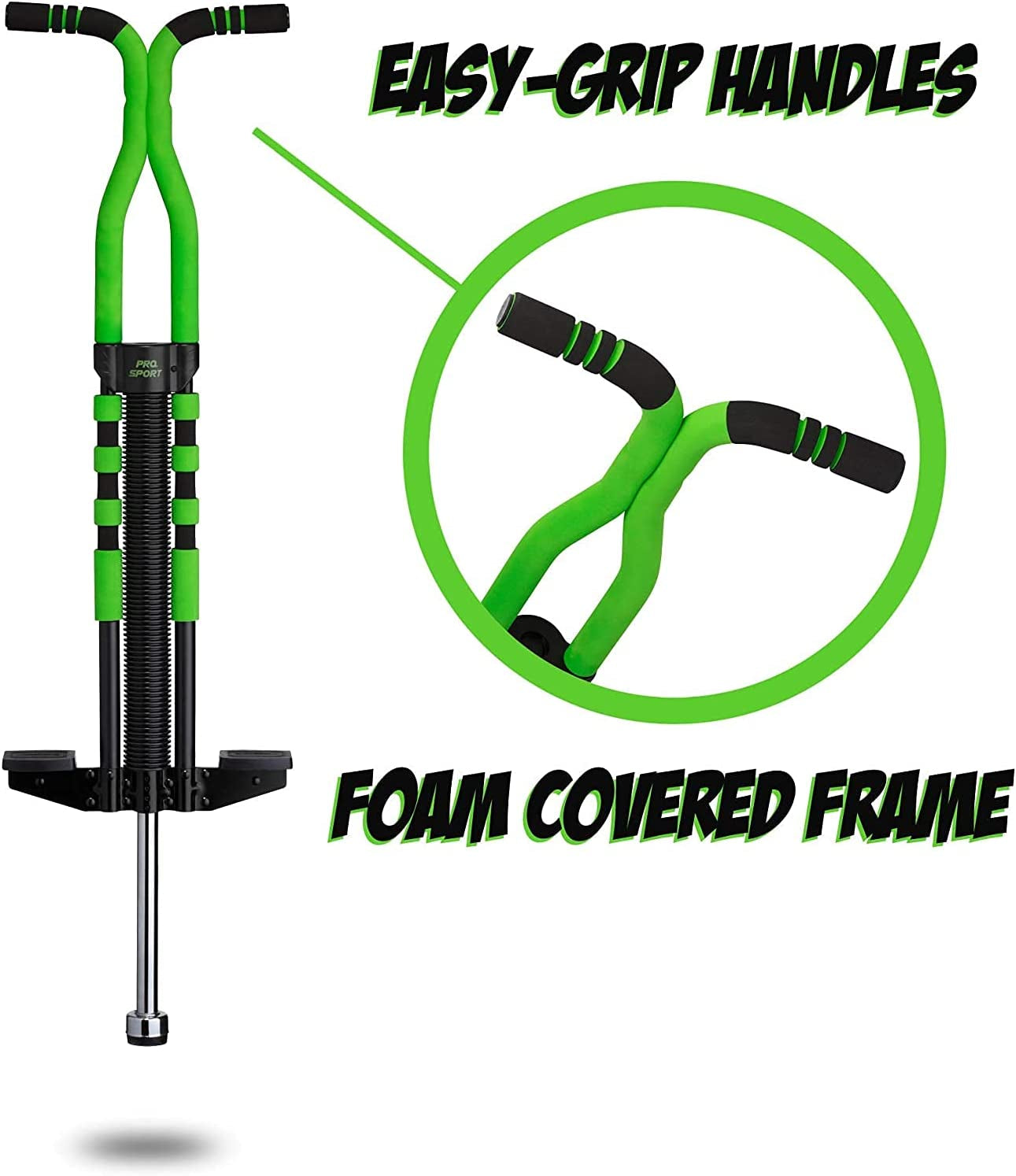 New Bounce Pogo Stick for Kids - Pogo Sticks for Ages 9 and Up, 80 to 160 Lbs - Pro Sport Edition, Quality, Easy Grip, Pogostick for Hours of Wholesome Fun