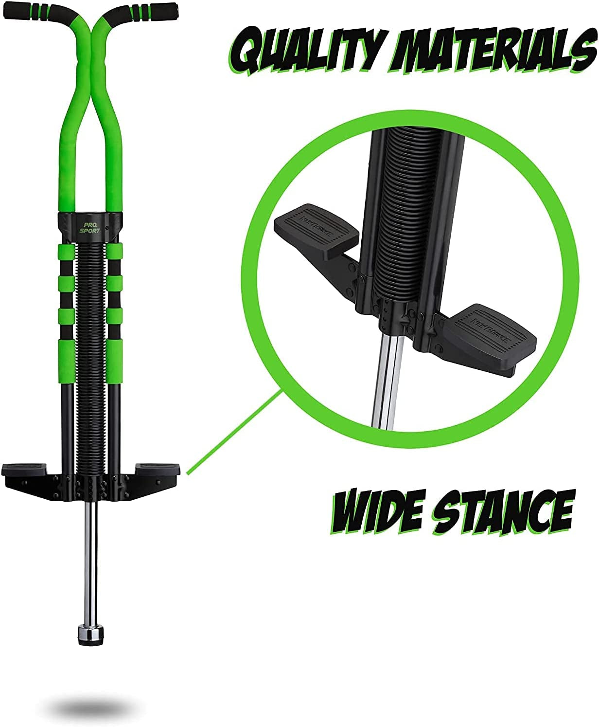 New Bounce Pogo Stick for Kids - Pogo Sticks for Ages 9 and Up, 80 to 160 Lbs - Pro Sport Edition, Quality, Easy Grip, Pogostick for Hours of Wholesome Fun