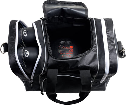 Athletico Bowling Bag for Single Ball - Single Ball Tote Bag with Padded Ball Holder - Fits a Single Pair of Bowling Shoes up to Mens Size 14