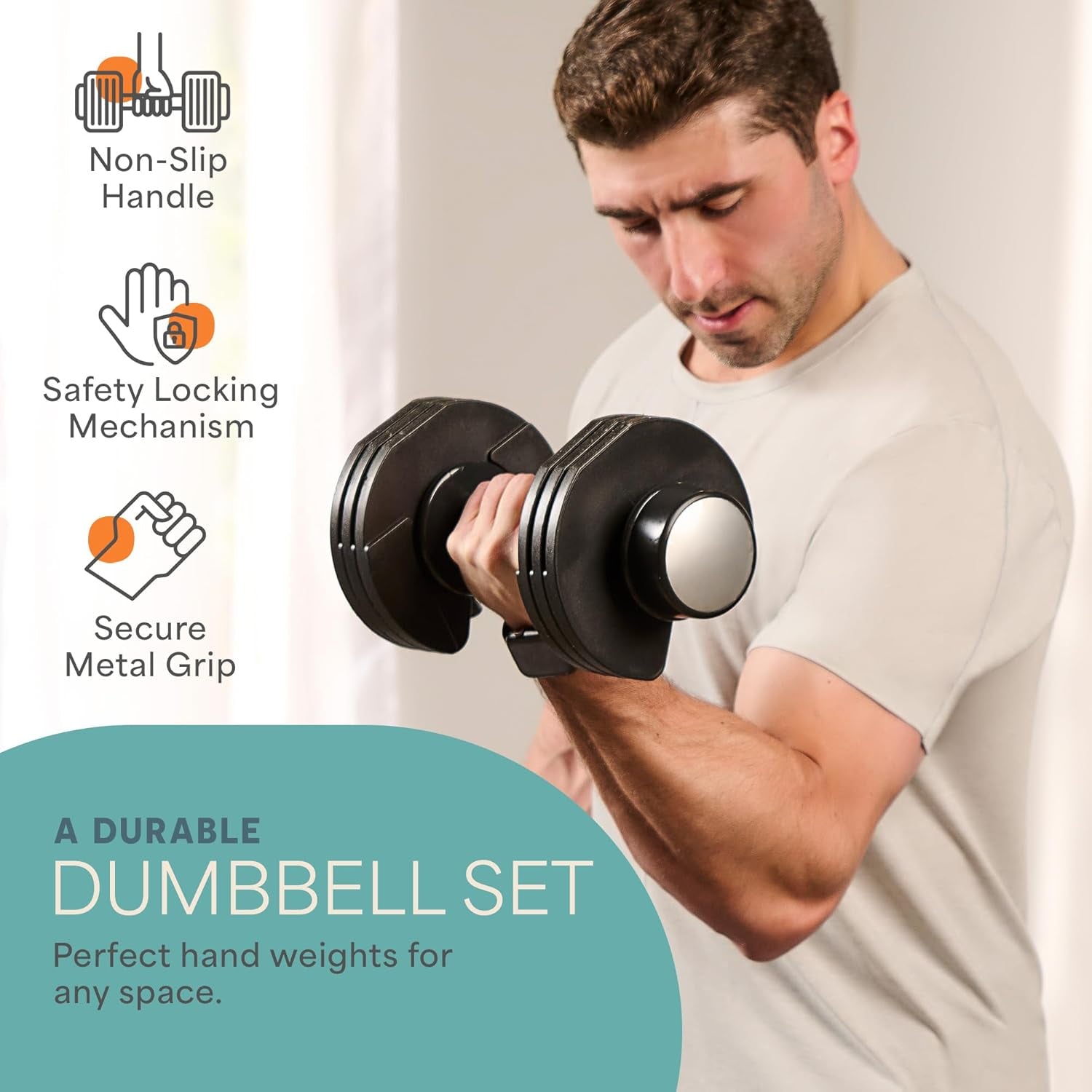 Lifepro Adjustable Dumbbells Set of 2 | 5Lb-25Lb, 2.5Lb-15Lb, 6In1 - Compact Quick Weights for Full Body Exercise & Fitness Adjustable Weight for Home Gym