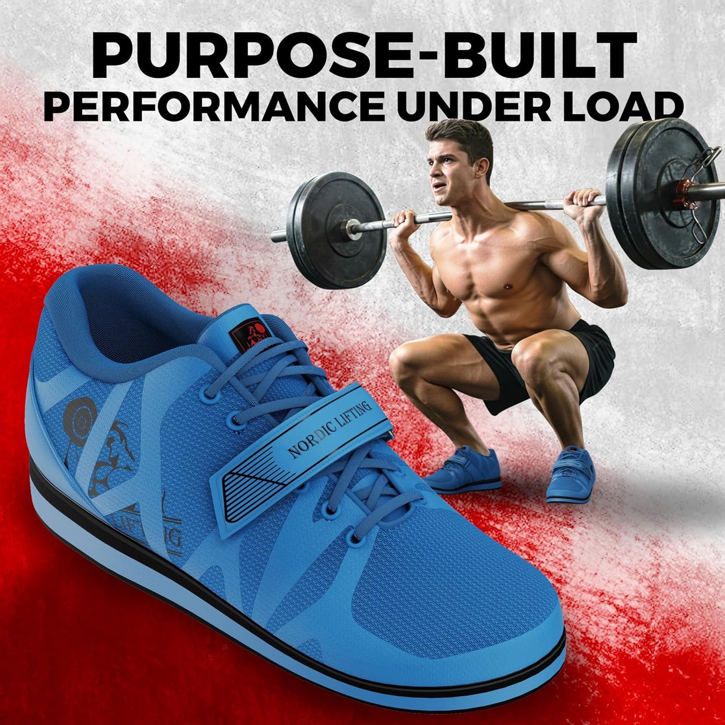 Nordic Lifting Powerlifting Shoes for Heavy Weightlifting - Men'S Squat Shoe - MEGIN