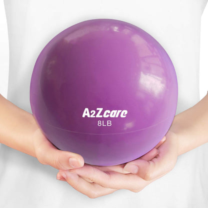 A2ZCARE Toning Ball - Weighted Toning Exercise Ball - Soft Weighted Medicine Ball for Pilates, Yoga, Physical Therapy and Fitness
