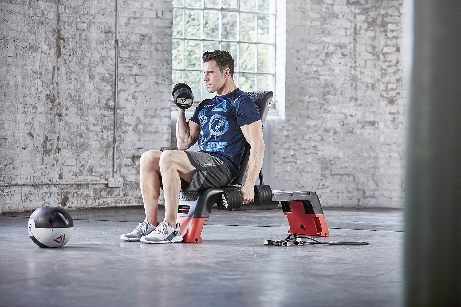 Reebok Deck Multipurpose Adjustable Bench Aerobic Strength Training Incline and Decline2