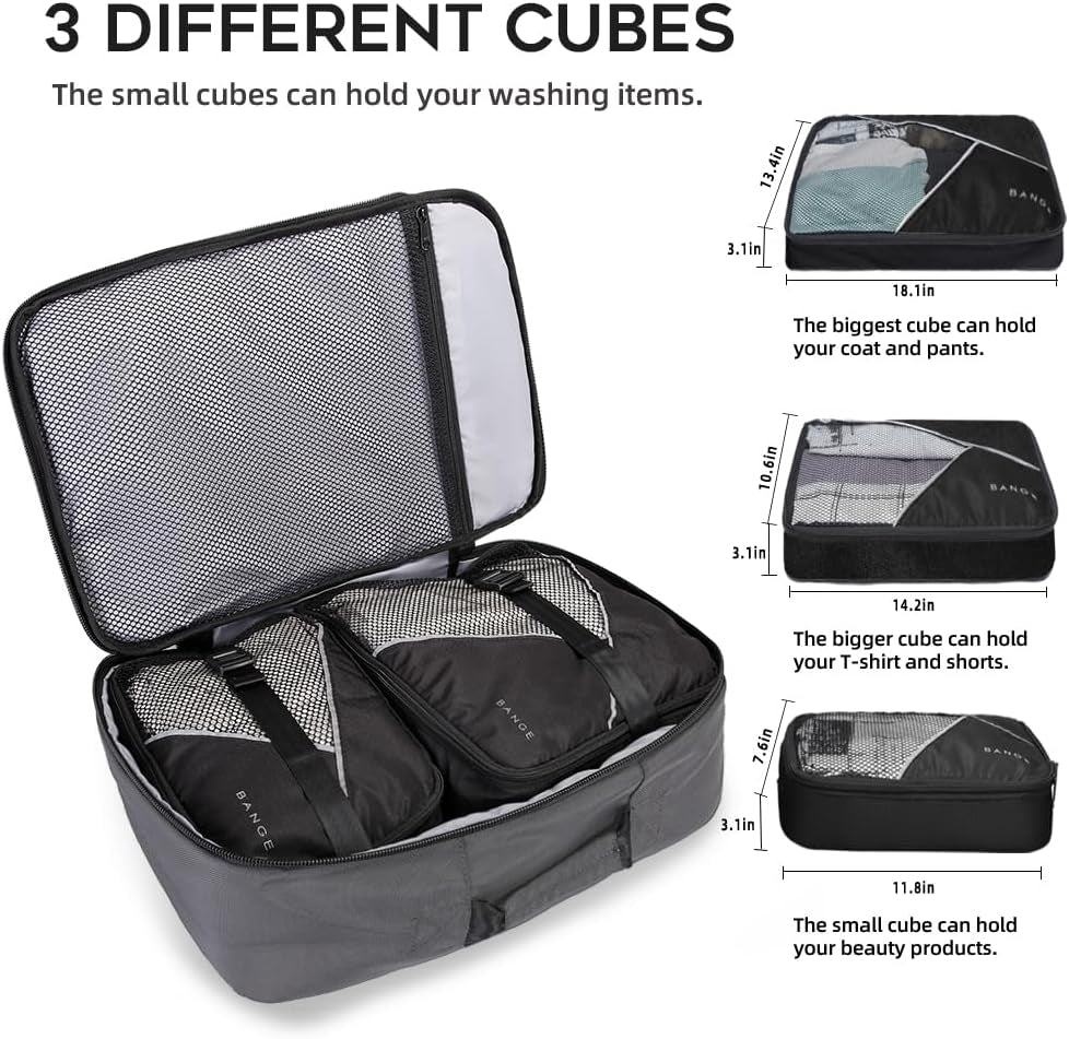 BANGE Mens Business Backpack for Work, Computer Backpacks Fits for 17.3 Inch Notebook,Convertible Weekend Backpack Briefcase for Traveling