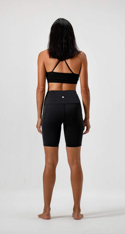 DEVOPS Women'S 2-Pack High Waist Workout Yoga Running Exercise Shorts with Side Pockets