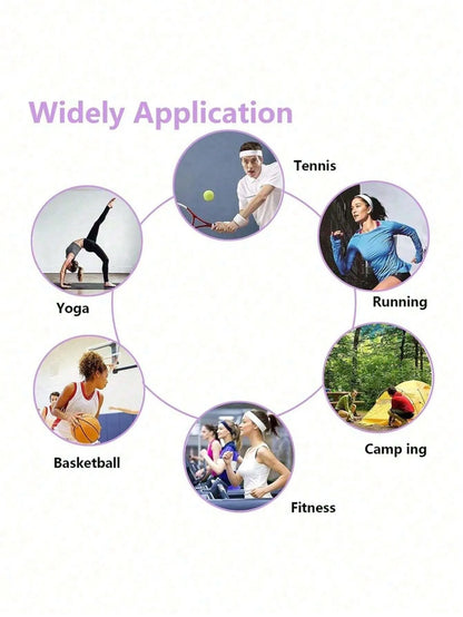 6Pcs Unisex Simple Basic Solid Color Leopard Print Face Wash Cycling Running Sports Yoga Leisure Sweat-Absorbing Headband