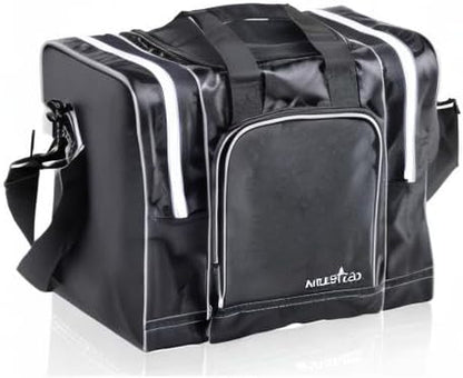 Athletico Bowling Bag for Single Ball - Single Ball Tote Bag with Padded Ball Holder - Fits a Single Pair of Bowling Shoes up to Mens Size 14