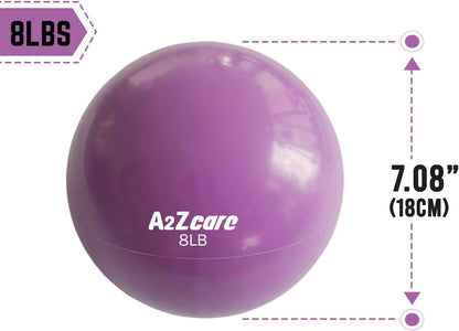 A2ZCARE Toning Ball - Weighted Toning Exercise Ball - Soft Weighted Medicine Ball for Pilates, Yoga, Physical Therapy and Fitness