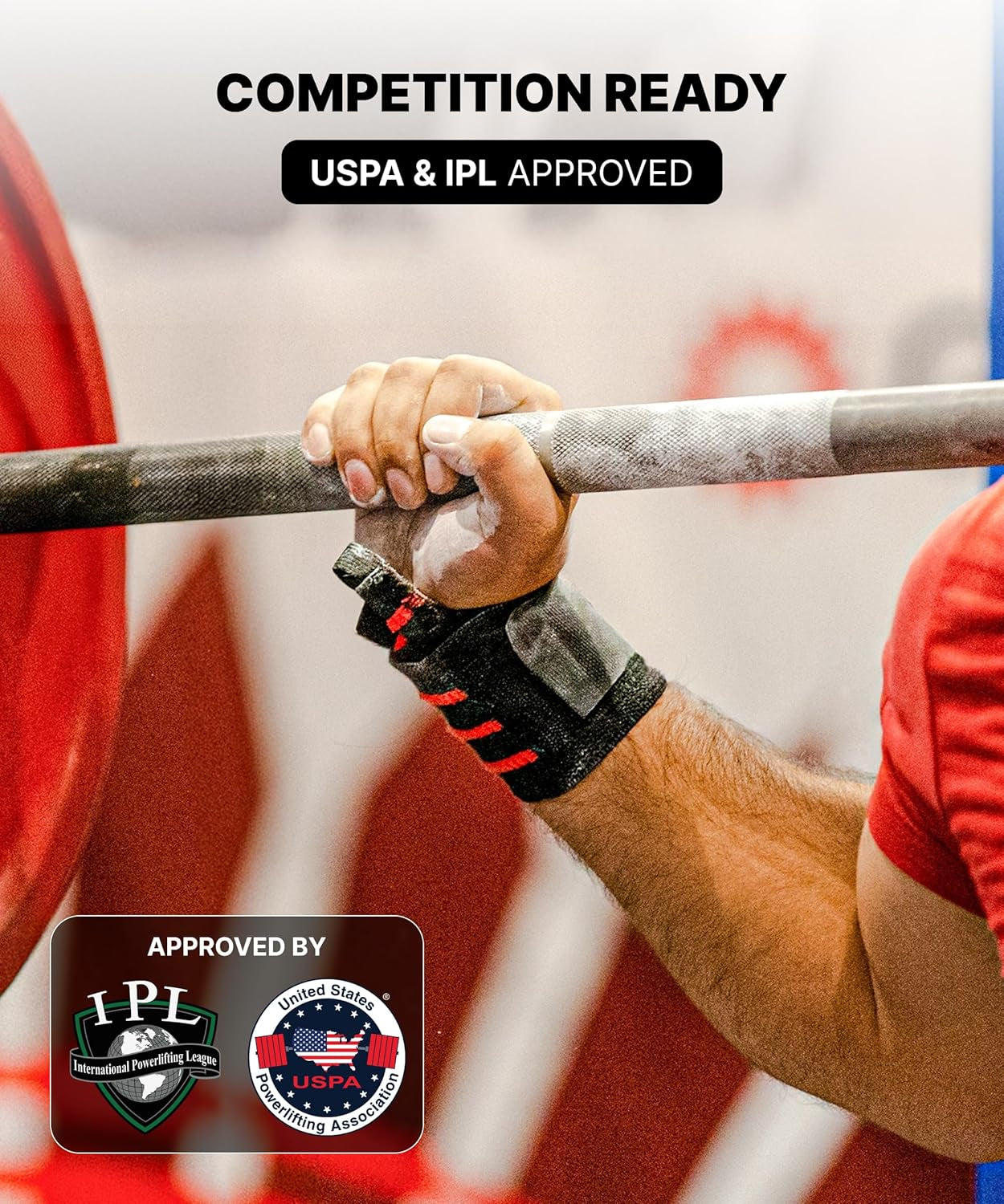 Dmoose Fitness Wrist Wraps for Weightlifting 18" - Heavy Duty Gym Wrap with Hand Thumb Loop for Support & Pain Relief, USPA Approved Powerlifting, Weight Lifting Wrist Straps for Men & Women Work Out