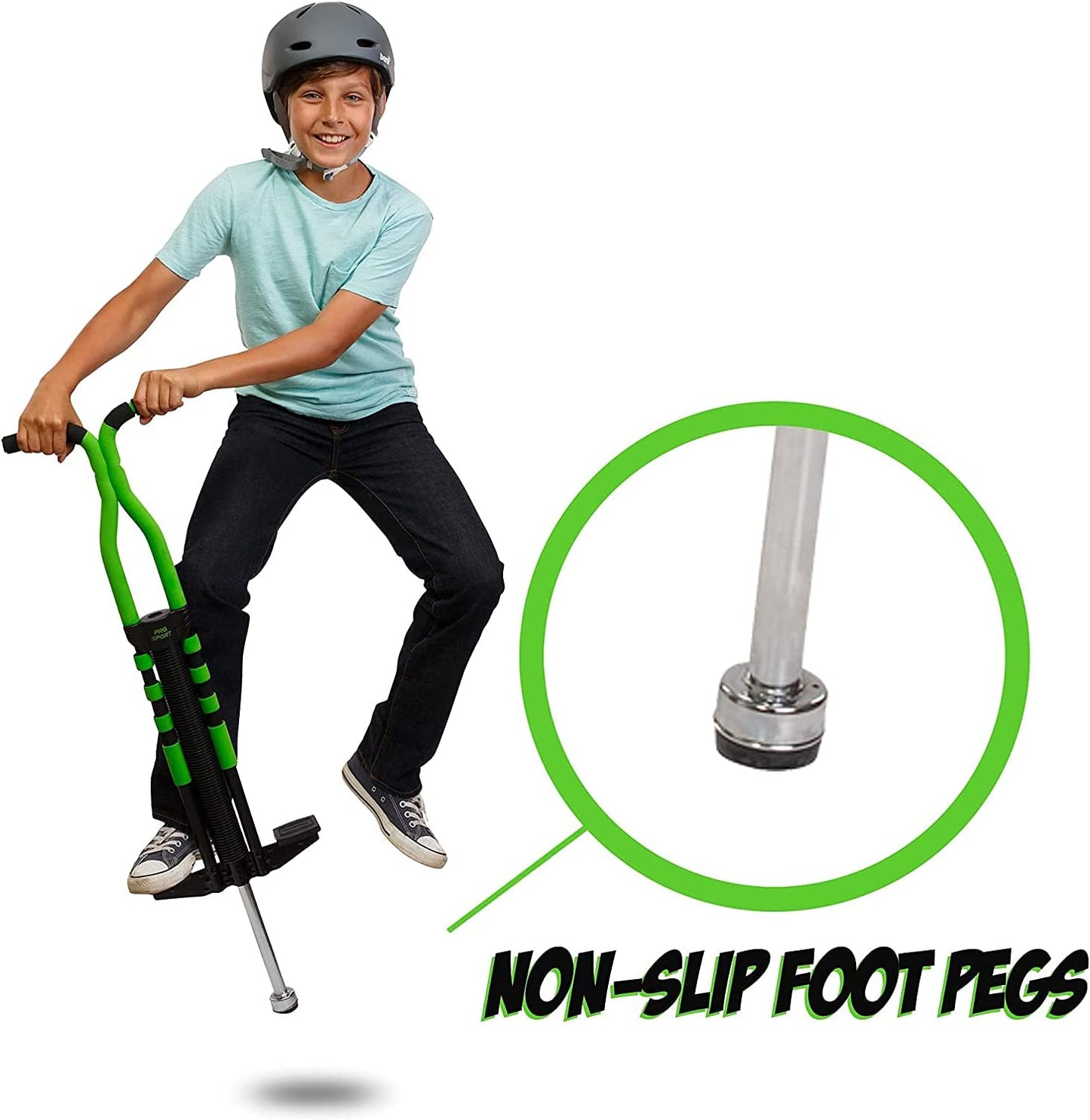 New Bounce Pogo Stick for Kids - Pogo Sticks for Ages 9 and Up, 80 to 160 Lbs - Pro Sport Edition, Quality, Easy Grip, Pogostick for Hours of Wholesome Fun