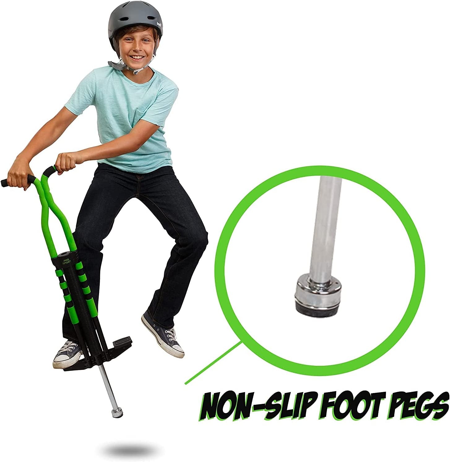 New Bounce Pogo Stick for Kids - Pogo Sticks for Ages 9 and Up, 80 to 160 Lbs - Pro Sport Edition, Quality, Easy Grip, Pogostick for Hours of Wholesome Fun