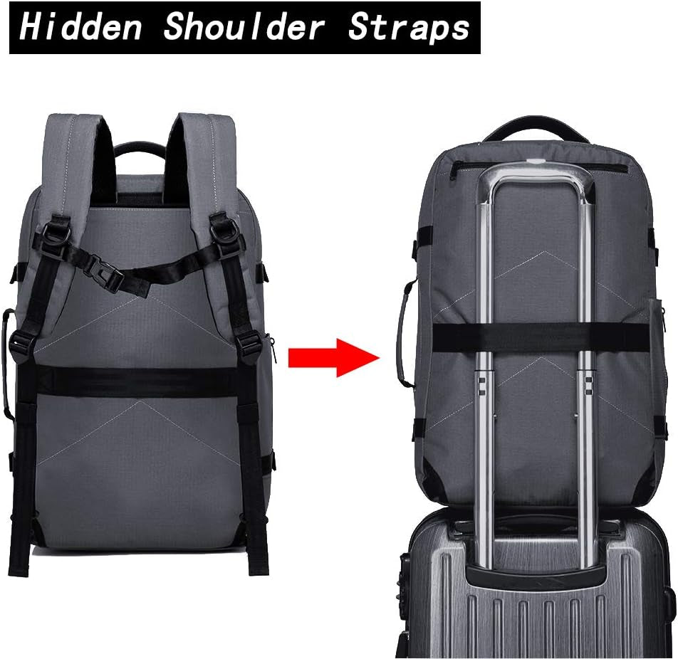 BANGE Mens Business Backpack for Work, Computer Backpacks Fits for 17.3 Inch Notebook,Convertible Weekend Backpack Briefcase for Traveling