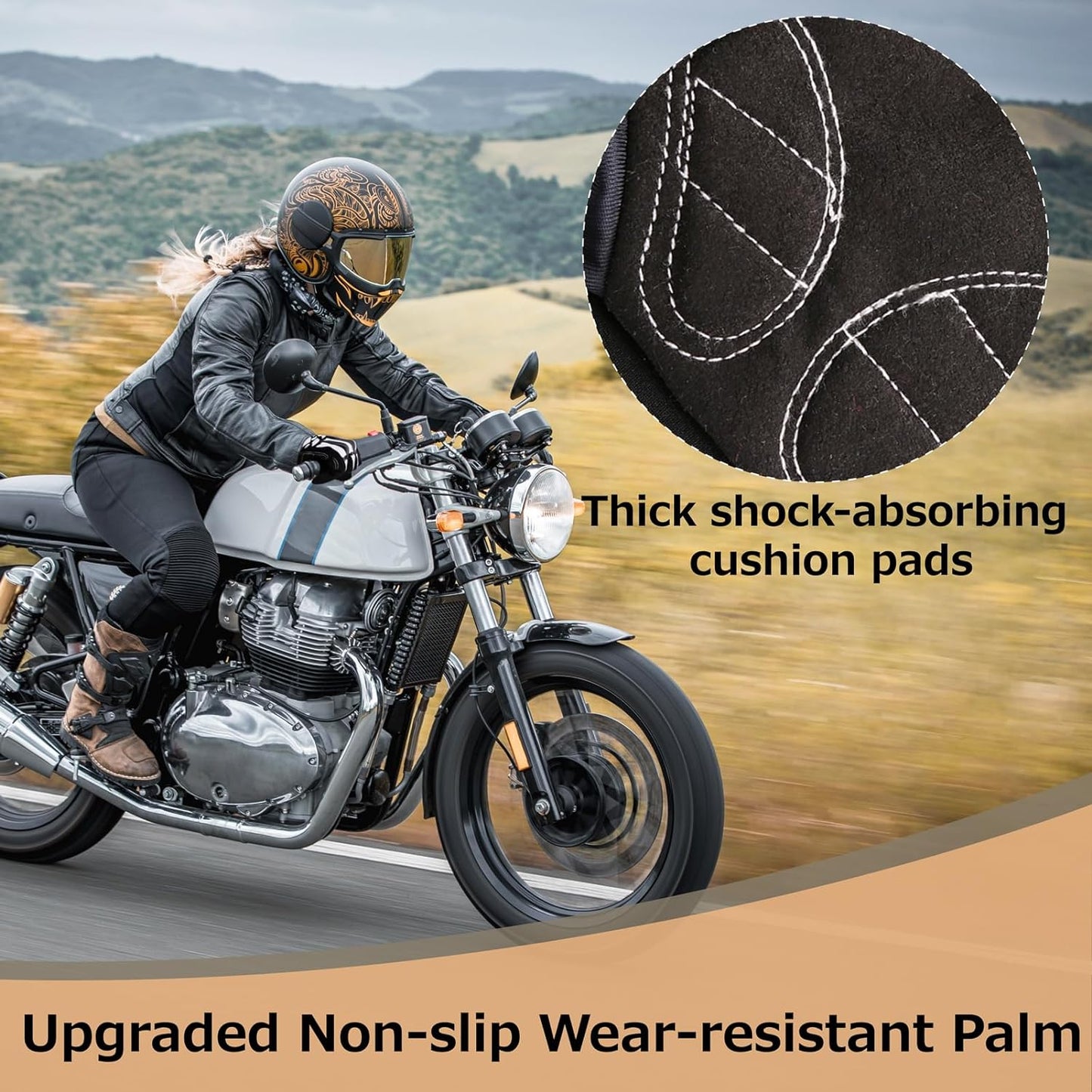 Azarxis Skeleton Gloves Adjustable Lightweight Racing Skull Sports Work Bone Gloves Anti-Slip Breathable for Men & Women Motorcycle, Cycling, Biking, Workout